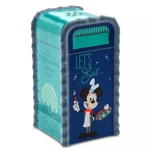 Mickey and Minnie Mouse Trash Can Salt or Pepper Shaker  Disney EPCOT NEW